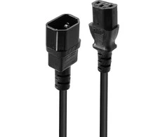 Maitinimo Prailginimo Laidas - LINDY C14 į C13 Maitinimo Prailginimo Laidas, 1 m, Juodas