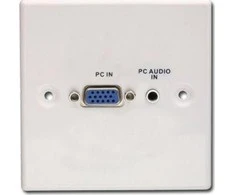 Lindy Lindy 60212 Plastikiniai VGA sienos lizdas + stereo lizdas 3.5mm