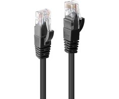 Lindy Lindy 88085 Tinklo kabelis (laidas) CAT6 U / UTP, juodas - 30m