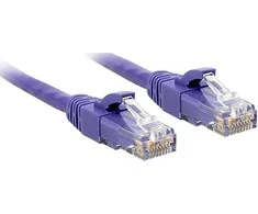 Tinklo Kabelis - LINDY Cat.6 U/UTP Tinklo Kabelis, RJ45, M/M, 250MHz, 10 m, Purpurinis