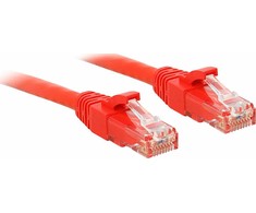 Lindy Tinklo Kabelis - Cat.6 U/UTP 15m 250MHz RJ45 M/F Raudonas
