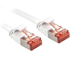 Tinklo Kabelis - LINDY Cat.6 U/FTP Plokščias Tinklo Kabelis, RJ45, M/M, 250MHz, 32AWG, 2 m, Baltas
