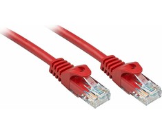 Tinklo Kabelis - LINDY Cat.6 U/UTP Tinklo Kabelis, RJ45, M/M, 250MHz, CCA, 1 m, Raudonas