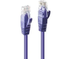 Tinklo Kabelis - LINDY Cat.6 U/UTP Tinklo Kabelis, RJ45, M/M, 250MHz, 0.5 m, Violetinis