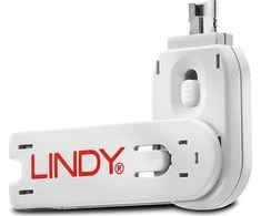 USB Aksesuaras - LINDY USB A Prievado Blokavimo Raktas Nr. 40454 40464 ABS Baltas