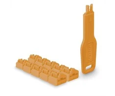 Tinklo Priedas - LINDY RJ45 Prievado Blokatorius 10 vnt. + 1 Raktas, ABS Oranžinis