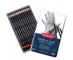 Linex Derwent Graphic blyanter 12 stk sæt ''hard''