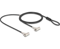 Linka zabezpieczająca Navilock Navilock Dual Notebook Sicherungskabel 2 Kesnington Slots