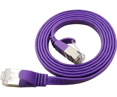 LinkIT Flat U/FTP Cat6A Violetinis 1m AWG 32/7, PVC, 1,85x6mm