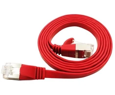 LinkIT Płaski kabelis sieciowy RJ-45, Cat.6a, U/FTP, PVC, raudona, 4 m (STP-FL6A-00400-RD)