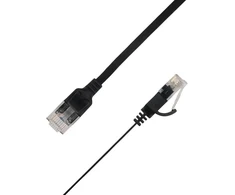 LinkIT Flat U/UTP Cat6A Juoda 1,5 m AWG 34/7, PVC, 1x4mm
