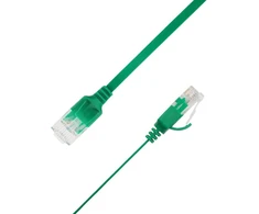 LinkIT Płaski kabelis sieciowy RJ-45, Cat.6a, U/UTP, PVC, žalia, 1.5 m (UTP-FL6A-00150-GR)