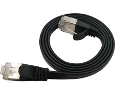 LinkIT Płaski kabelis sieciowy RJ-45, Cat.6a, U/FTP, PVC, juoda, 3.5 m (STP-FL6A-00350-BLK)