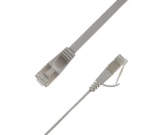 LinkIT Płaski kabelis sieciowy RJ-45, Cat.6a, U/FTP, PVC, pilka, 2.5 m (STP-FL6A-00250-GY)