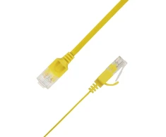 LinkIT Płaski kabelis sieciowy RJ-45, Cat.6a, U/UTP, PVC, geltona, 2 m (UTP-FL6A-00200-GL)