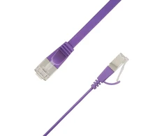 LinkIT Płaski kabelis sieciowy RJ-45, Cat.6a, U/FTP, PVC, violetinė, 0.2 m (STP-FL6A-00020-PU)