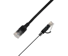 LinkIT Płaski kabelis sieciowy RJ-45, Cat.6a, U/UTP, PVC, juoda, 4 m (UTP-FL6A-00400-BLK)