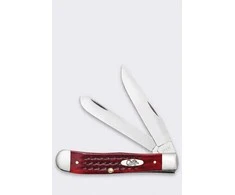 Lionsteel Knives Dėklo kišenės dėvėtas Trapper SS senas raudonas sulankstomas peilis