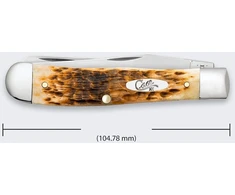 „LionSteel Knives“ sulankstomo peilio dėklas „Trapper“ nerūdijančio plieno, gintaro spalvos, kaulo spalvos