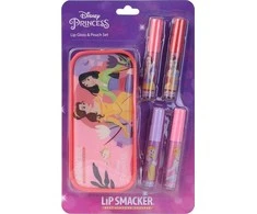 Lip Smacker Disney Princess Lūpų blizgis &amp; Pouch lūpų blizgiai 4x6ml + kosmetinis maišelis