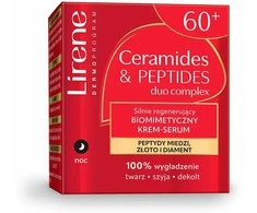 Lirene Intensyviai regeneruojantis biomimetinis naktinis kremas-serumas su keramidais ir peptidais 60+ 50 ml