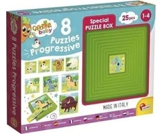 Dėlionė Liscianigiochi 9 progresyvūs galvosūkiai - Carotina Baby - Ūkis - su savaime koreguojančia atrama - LISCIANI