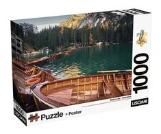 Lisciani Dėlionė + plakatas, 1000 vnt. - Dolomitinės Alpės