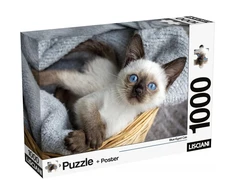 Lisciani Dėlionė + plakatas, 1000 vnt. - Kačiukas