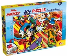 Dėlionė Lisciani Dvišalis galvosūkis 60el. 50x35cm Mickey Mouse. 86535 LISTIAN p12