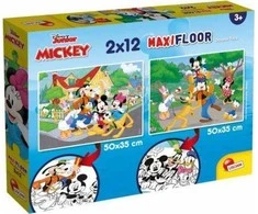 Dėlionė Lisciani Puzzle SupermaxI 2x12 peliukas Mikis