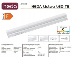 Lumax LED šviestuvas Lumax HEDA T5 18W 120CM 1820LM 120° CCT HDT618CCT IP20 IK02