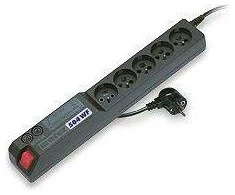 Galios juosta Acar 504WF įtampa 5 lizdai 5 m juoda (W0075)