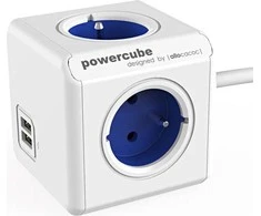 Allocacoc PowerCube Extended 4 lizdai 2x USB 1,5m malūnėlis