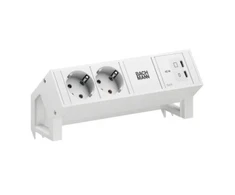 Maitinimo juosta Bachmann Staliukas DESK2, balta, 2xCEE7/3, 1x USB-C 45 W, ilgis 0,2 m, RAL 9010