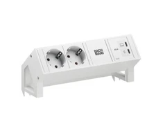 Bachmann maitinimo juosta Biurko DESK2, balta, 2xCEE7/3, 1x USB-C/C 65 W, ilgis 0,2 m, RAL 9010 (19.07.7179)