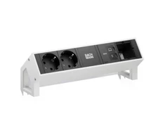 Maitinimo juosta Bachmann DESK 2, 2 lizdai, 1x USB-C modulis 65 W, 0,2 m, balta