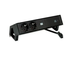 Maitinimo juosta Bachmann DESK2 2x apsaugotos USB-C jungtys, USB įkroviklis 60 W, 0,2 m, GST18, juoda