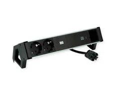 Maitinimo juosta Bachmann DESK 2 2 lizdai 1x USB-C modulis 60 W 0,2 m juoda