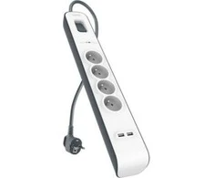 Maitinimo Blokas - Belkin BSV401CA2M 4 AC Lizdai 2m Juodas/Baltas