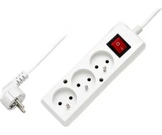 Plastrol Listwa zasilająca Blow 9594# Przedłużacz sieciowy ps-370wsp 3-gniazda su uziemieniem+wyłącznik 3m balta 3x1mm