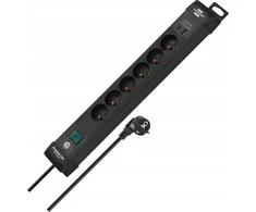 Brennenstuhl Premium-Line 6 lizdų 3 m juodas ilgiklis (002302690000)
