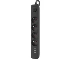 Galios juosta Defender Maitinimo linija Defender SFS 135 5 m, 4 lizdai, 3x USB