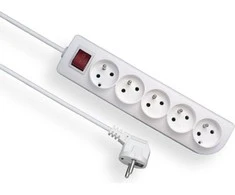 Galios juosta Elgotech Classic 5 lizdai 5 m baltos (PSN -505W-1.5)