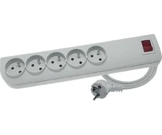 Galios juosta Elgotech PSF3 viršįtampio 5 lizdai 1,5 m baltos (PSF3-501)