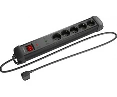 Lanberg elektros juosta SP1 1.5m 5x Schuko juoda