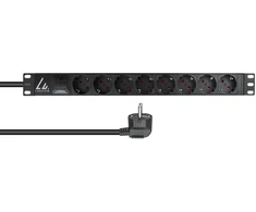 Listwa zasilająca Lanview LVR-2MSCH-SPD-SCH8 PDU 8 gniazd Juodas (W129238343)