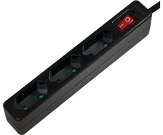 LogiLink 3 gniazda 1.5m juoda | wyłącznik