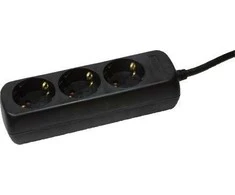 LogiLink 3 gniazda 1.4m juoda