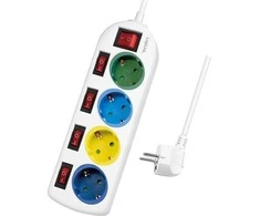LogiLink 4 lizdai 1,5 m spalvos