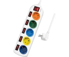 LogiLink 5 lizdai 1,5 m spalvos
